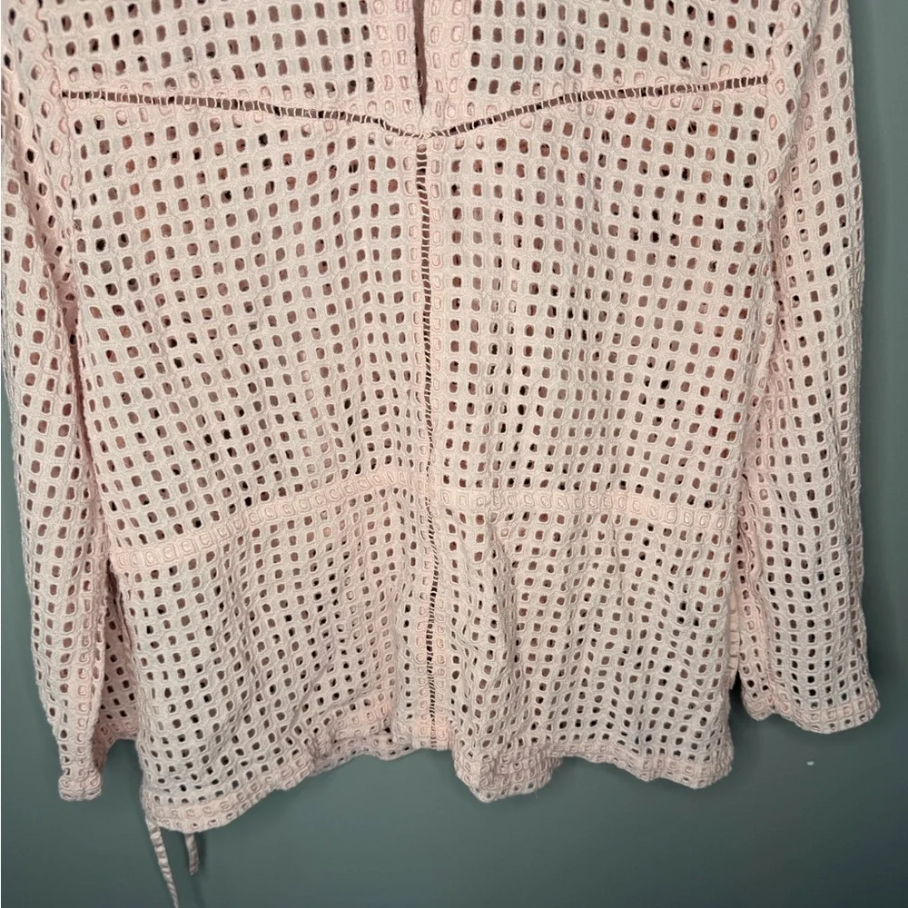 Point Sur x J. Crew Eyelet Blouse - Blush